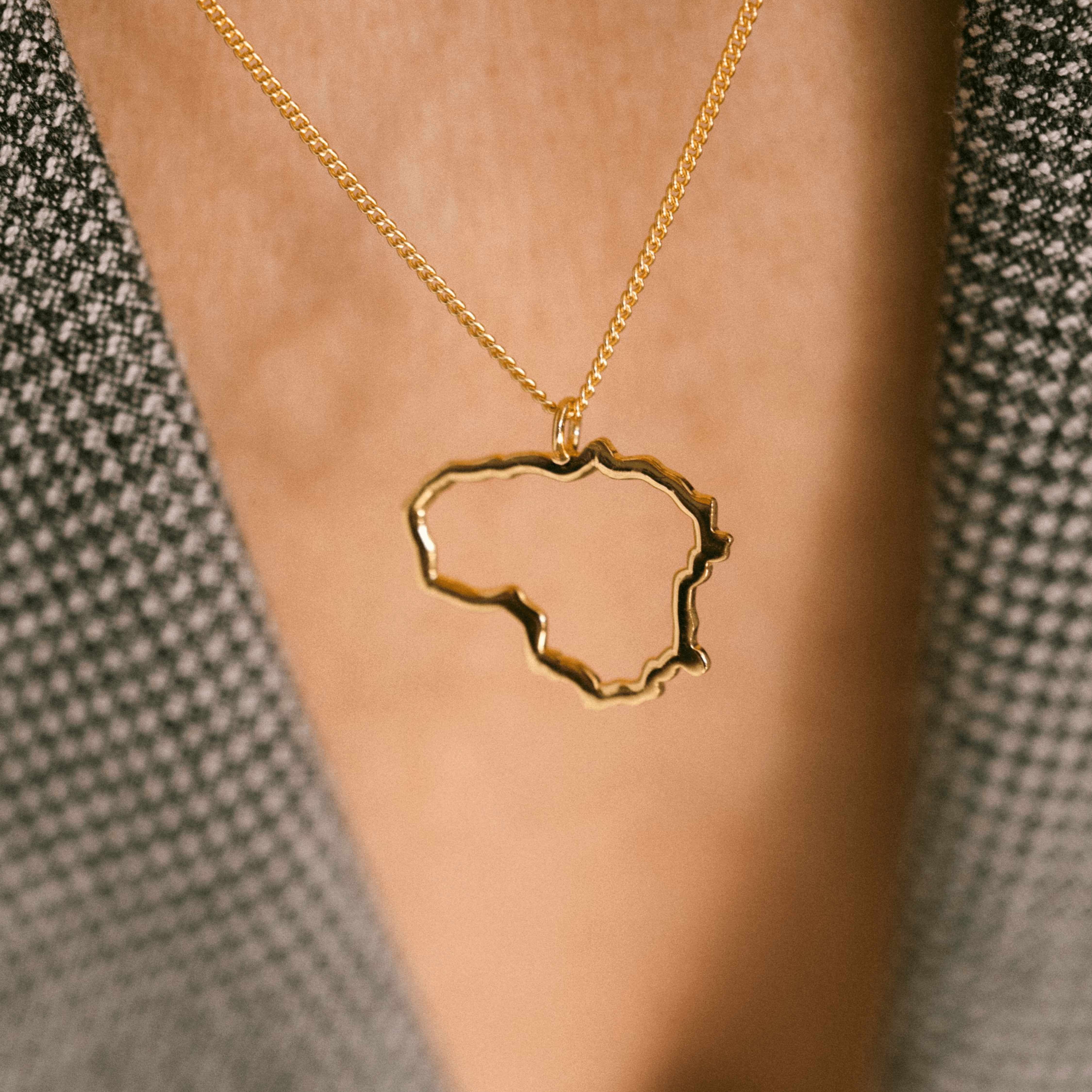 Paauksuotas Sidabrinis pakabukas "Lietuva"