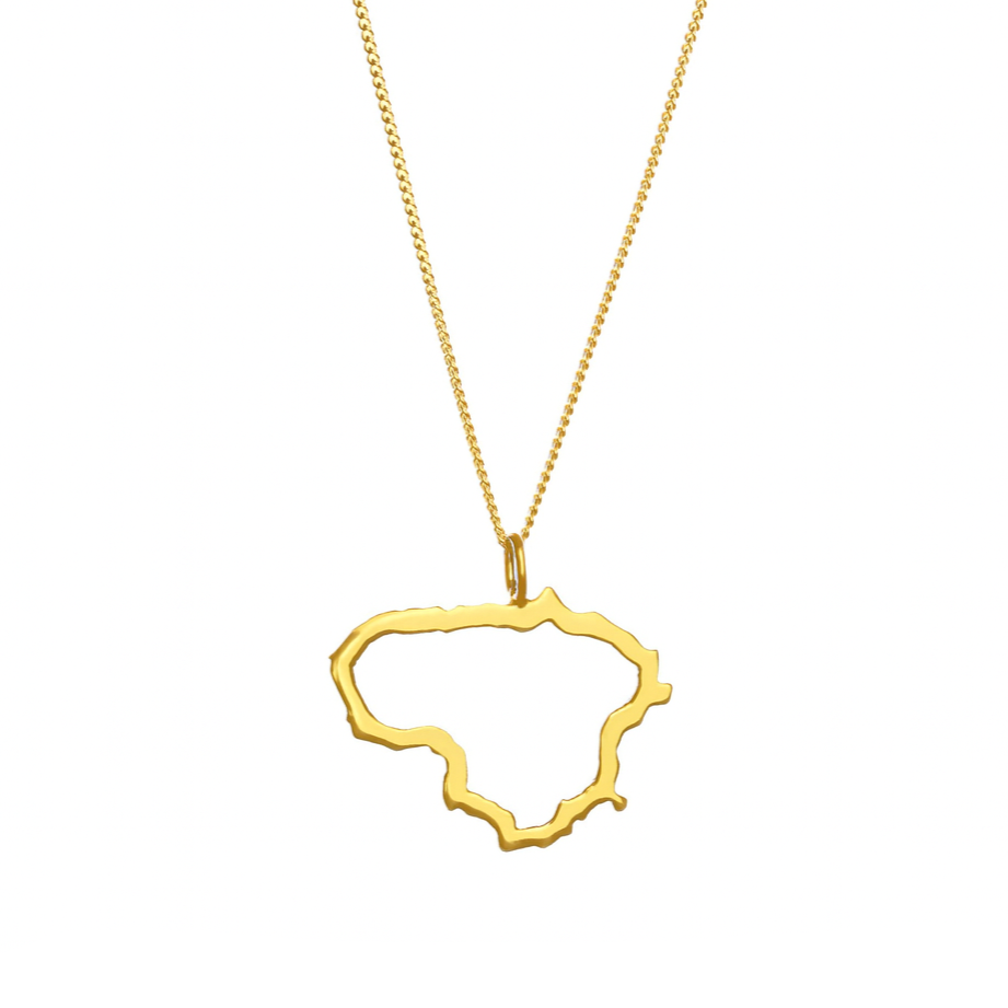 Paauksuotas Sidabrinis pakabukas "Lietuva"