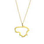 Paauksuotas Sidabrinis pakabukas "Lietuva"