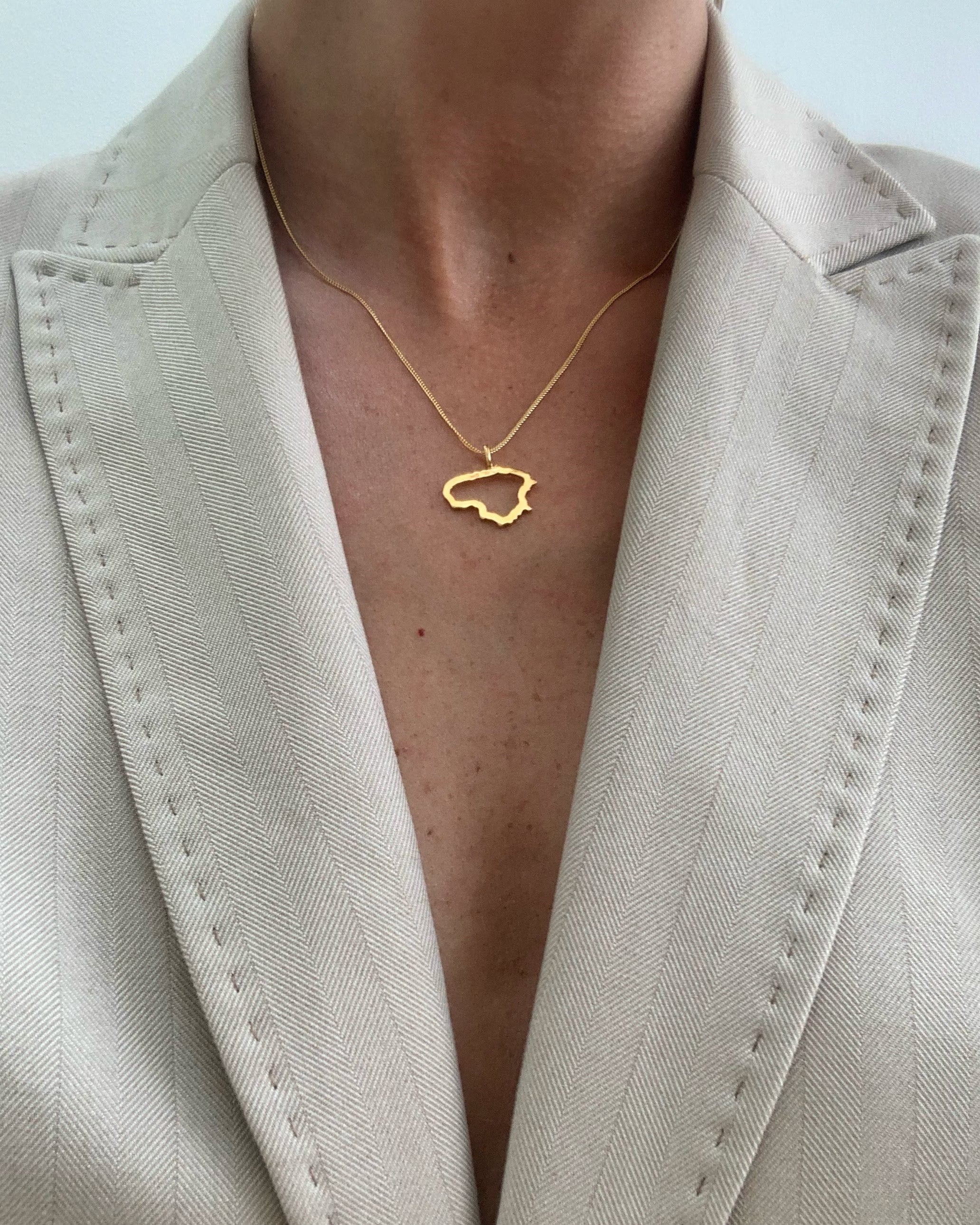 Paauksuotas Sidabrinis pakabukas "Lietuva"