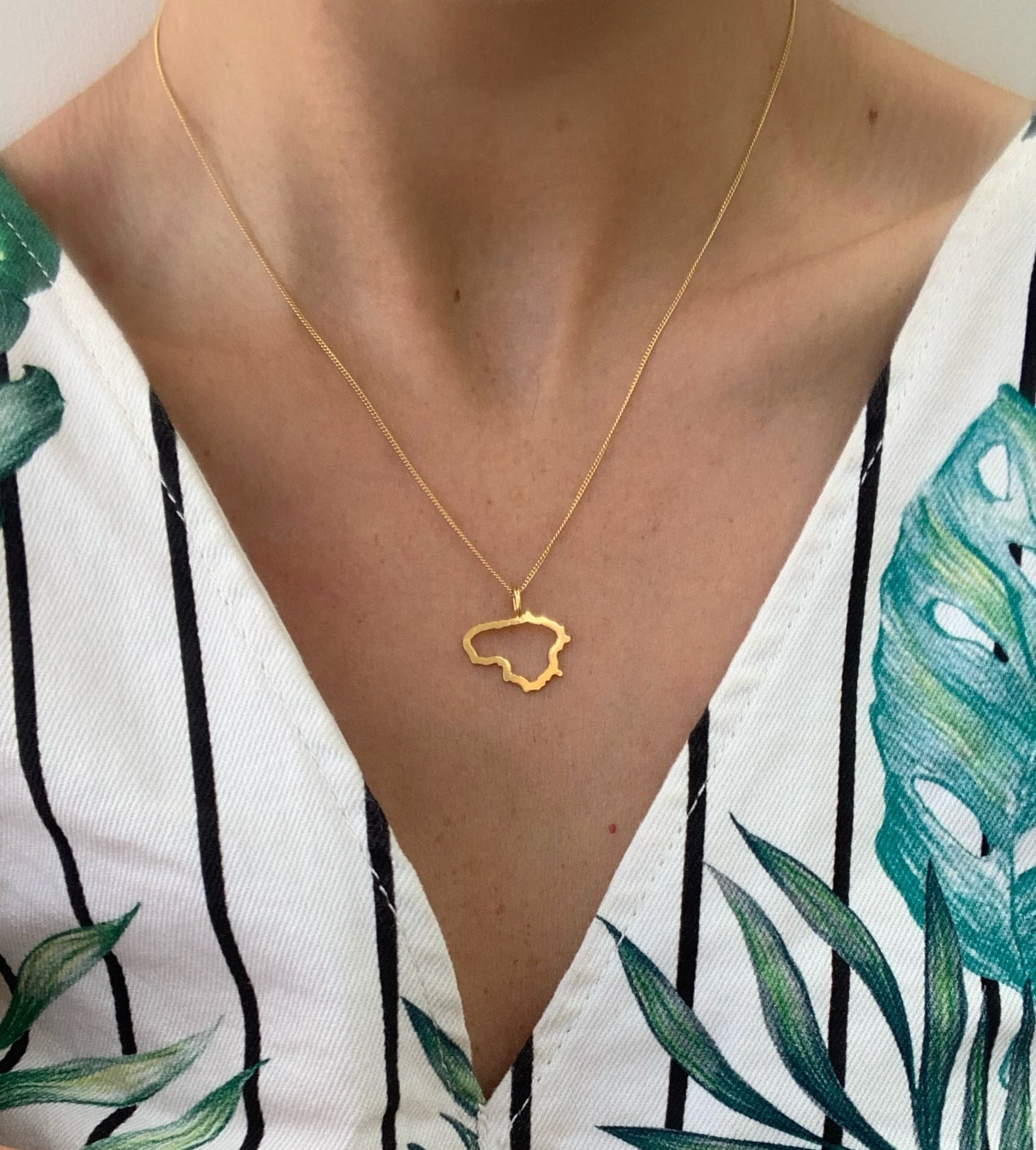 Paauksuotas Sidabrinis pakabukas "Lietuva"